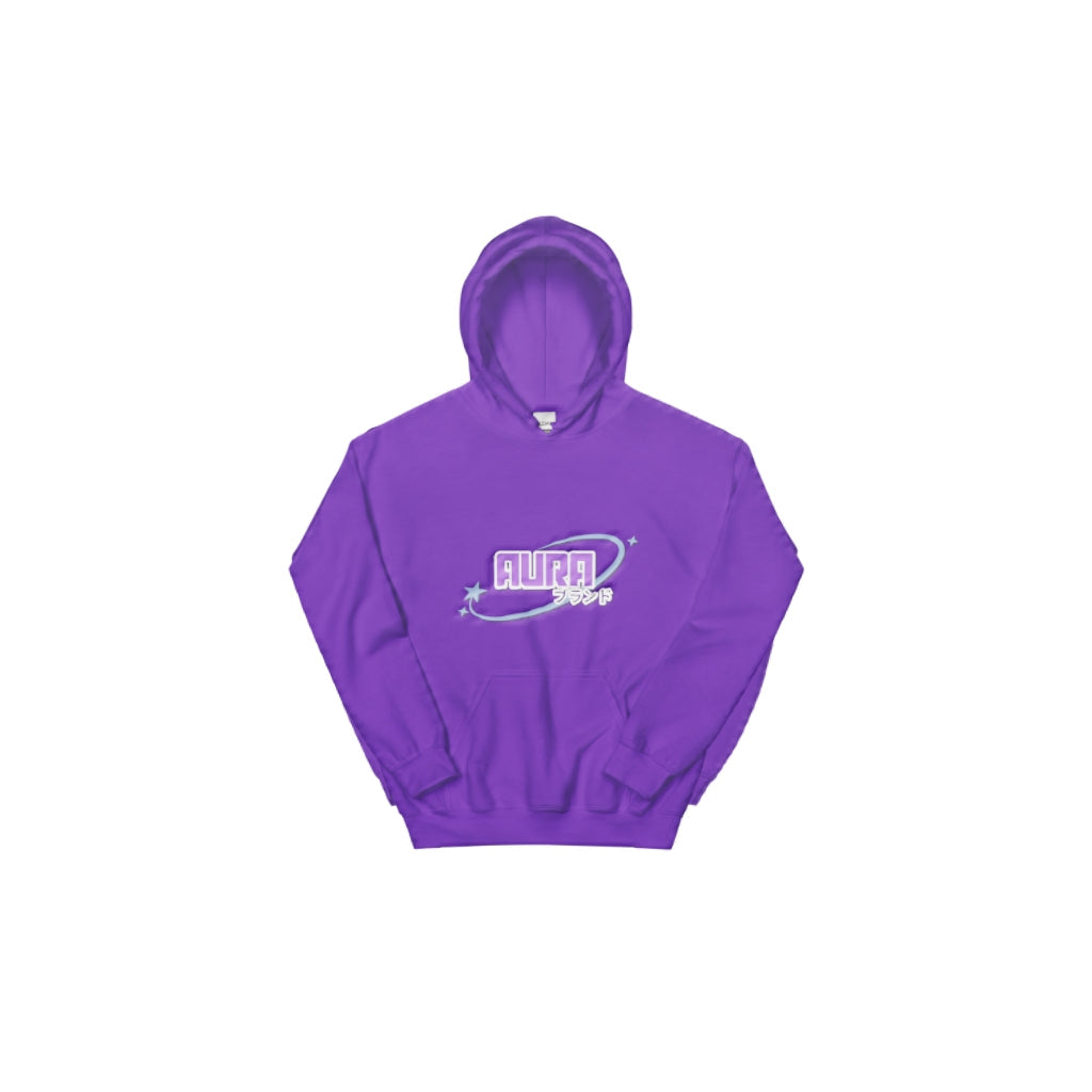 Sudadera con capucha morada implacable